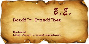 Botár Erzsébet névjegykártya